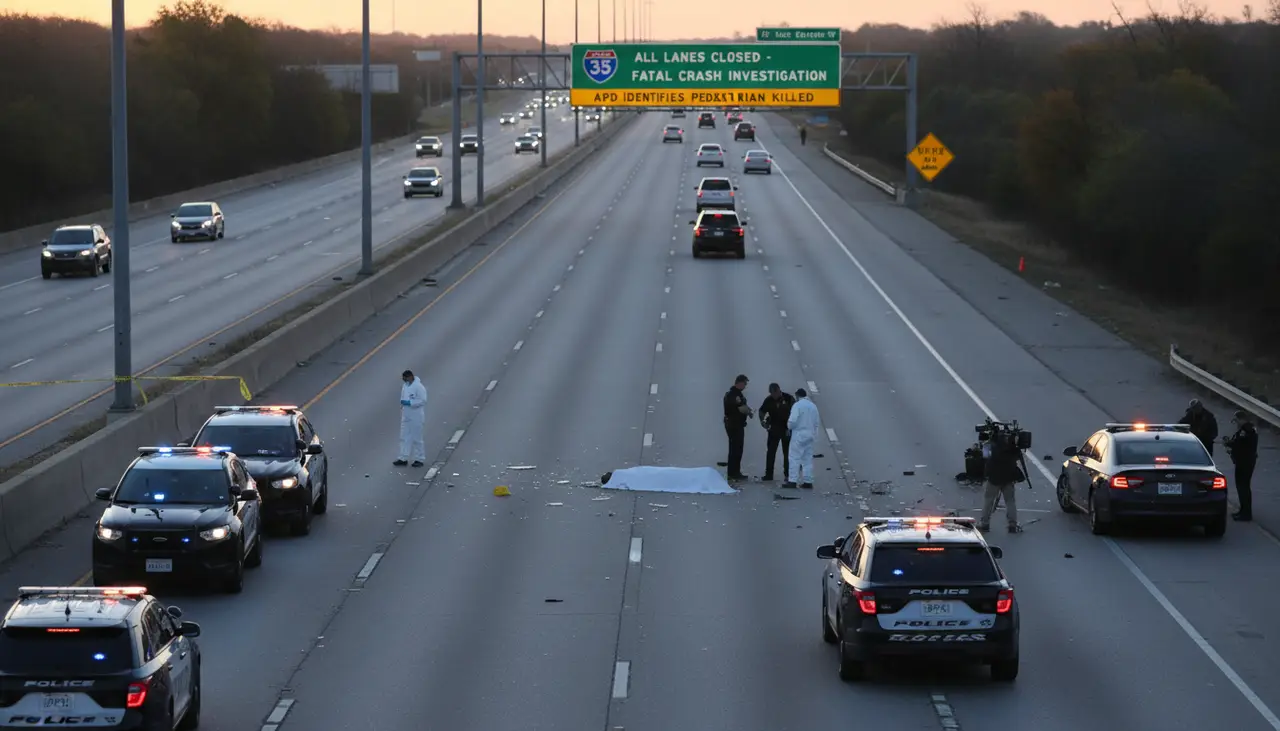 APD identifies pedestrian killed in crash that shut down I-35 Tuesday morning