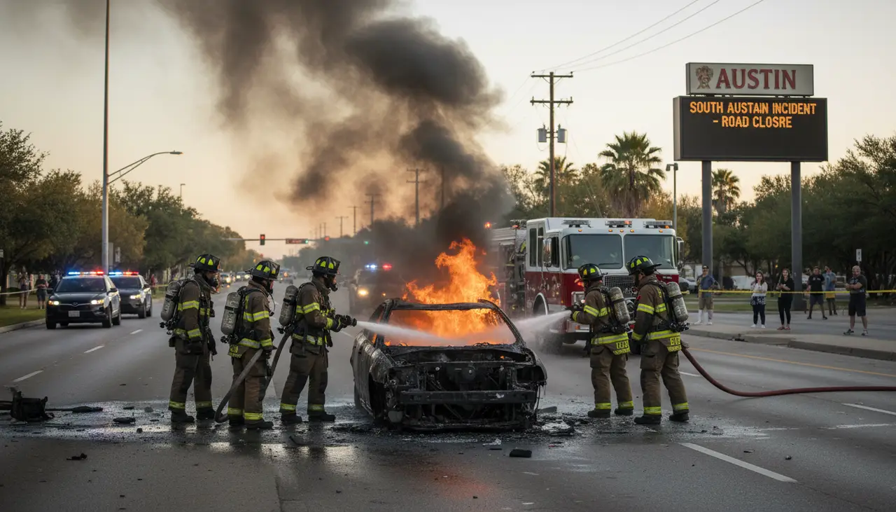 Austin firefighters quickly extinguish vehicle fire in South Austin