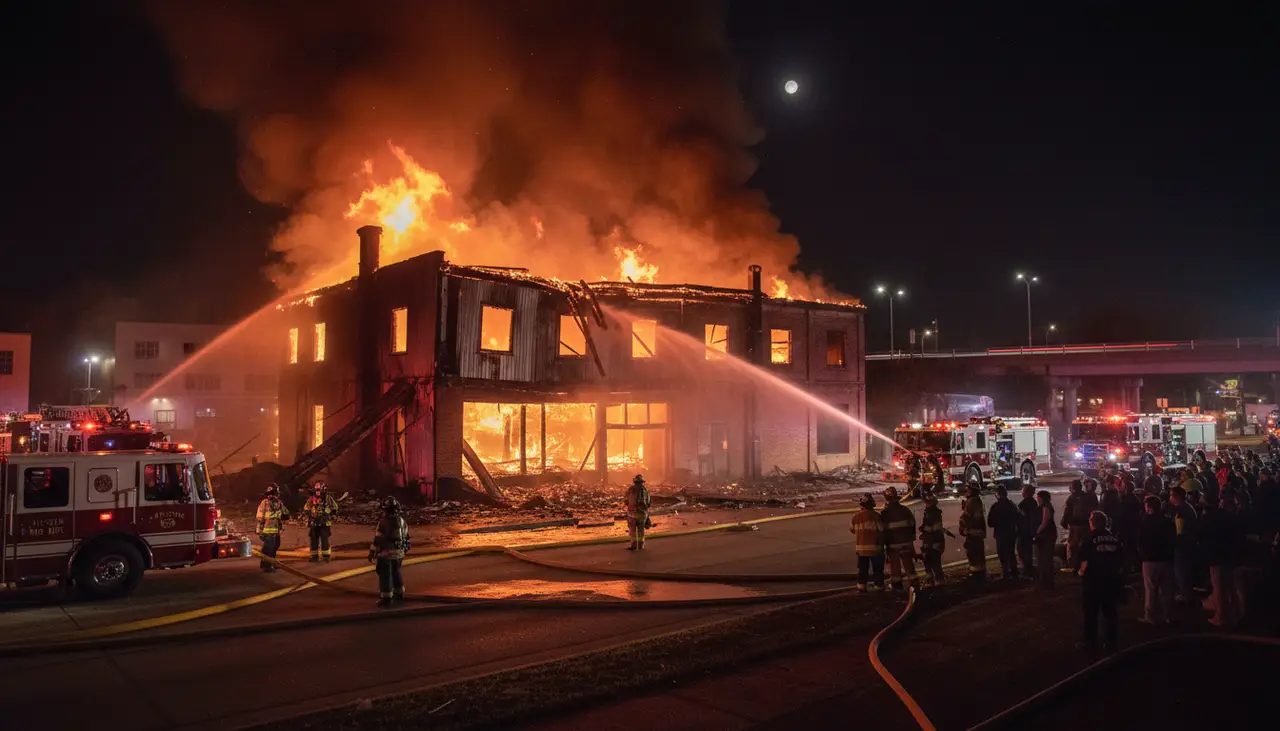 Crews extinguish large fire at vacant commercial building in S Austin