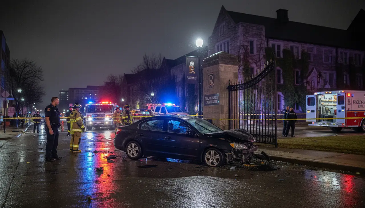 Driver killed after failing to stop, crashing near Rockhurst University
