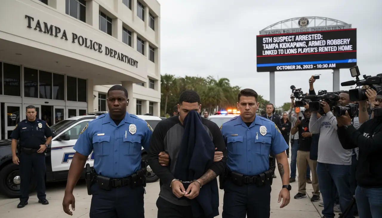 Fifth suspect arrested in Tampa kidnapping, armed robbery linked to home rented by Detroit Lions player: TPD
