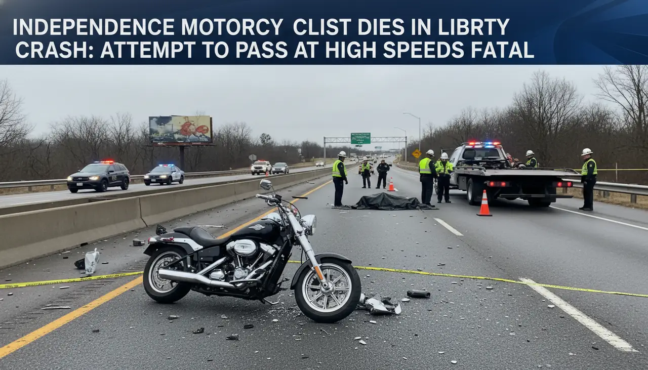 Independence motorcyclist dies in Liberty crash after attempt to pass at high speeds