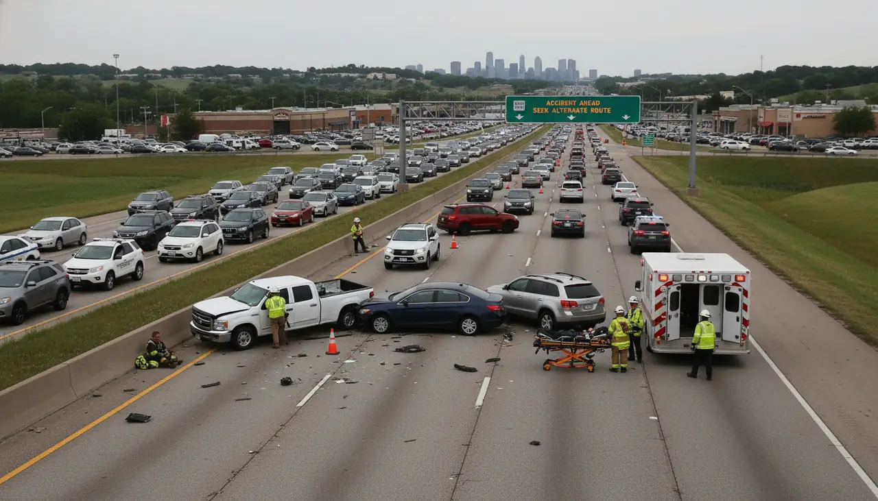 Lawrence, Lenexa residents injured in 4-vehicle crash in Johnson County