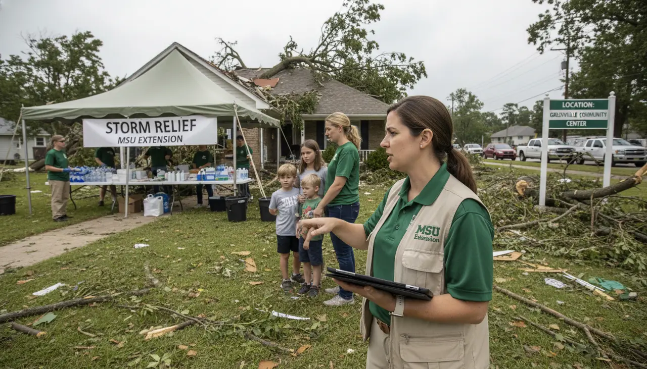 MSU Extension agents, locations aid storm response
