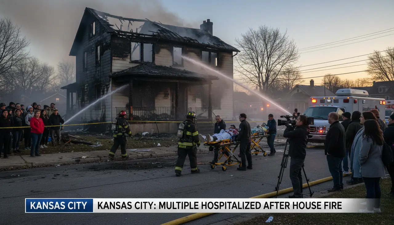 Multiple people hospitalized after house fire in Kansas City