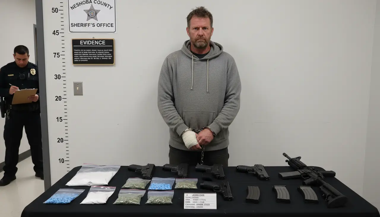 Neshoba County man arrested on drug, firearm charges during safety checkpoint
