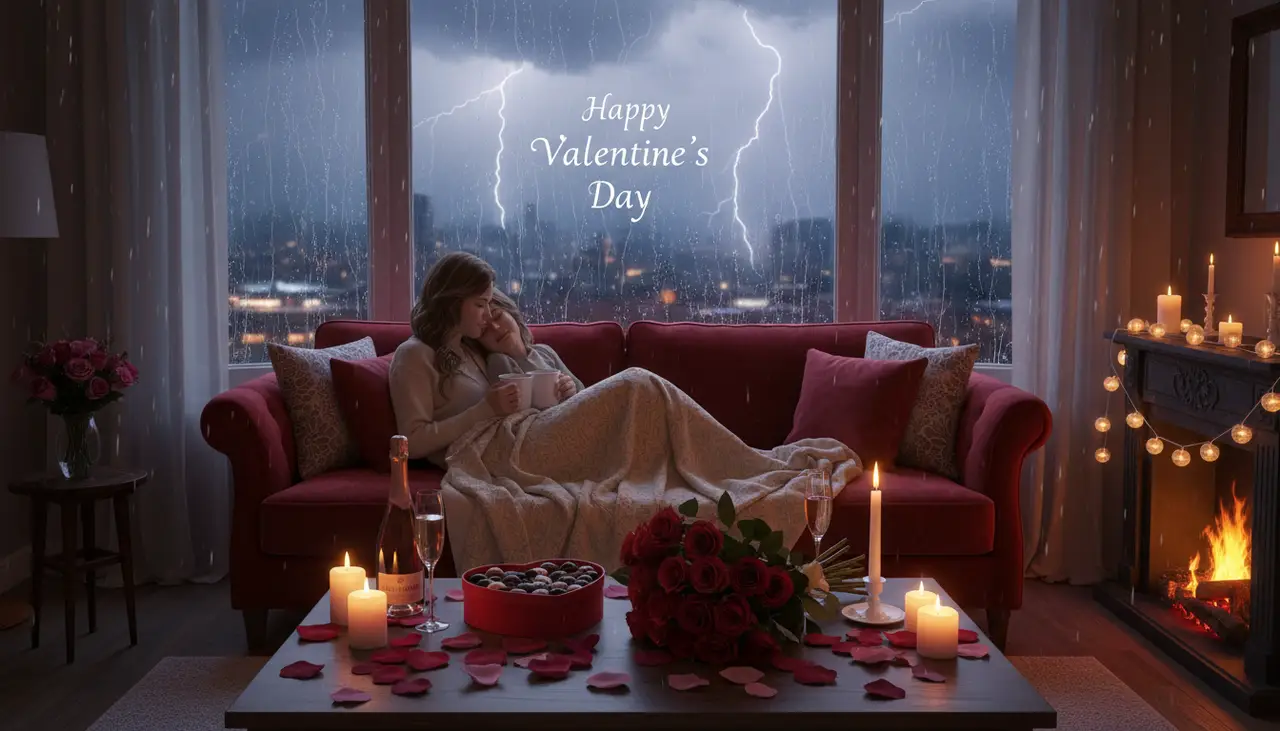 Rainy, occasionally stormy Valentine’s Day