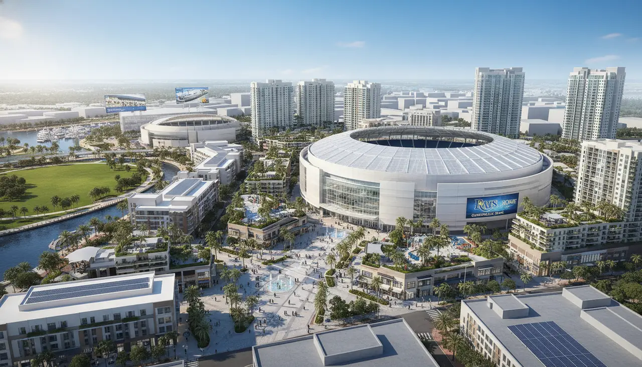 Rays Reveal Renderings of New Tampa Ballpark, Mixed-Use Development
