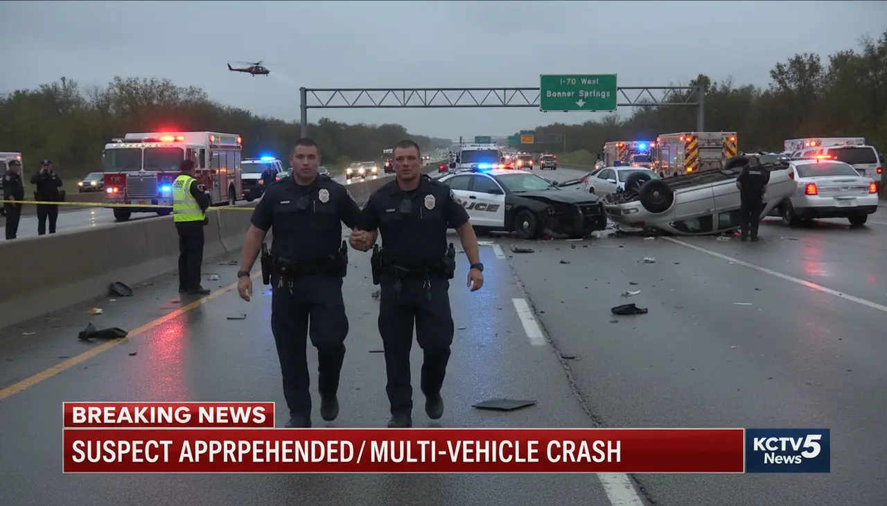 Suspect arrested after multi-vehicle crash involving Bonner Springs police