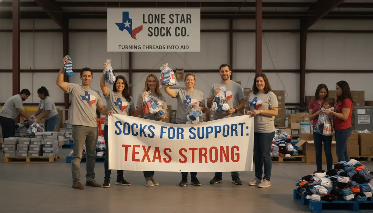 Texas company turns socks into support after Fourth of July flood