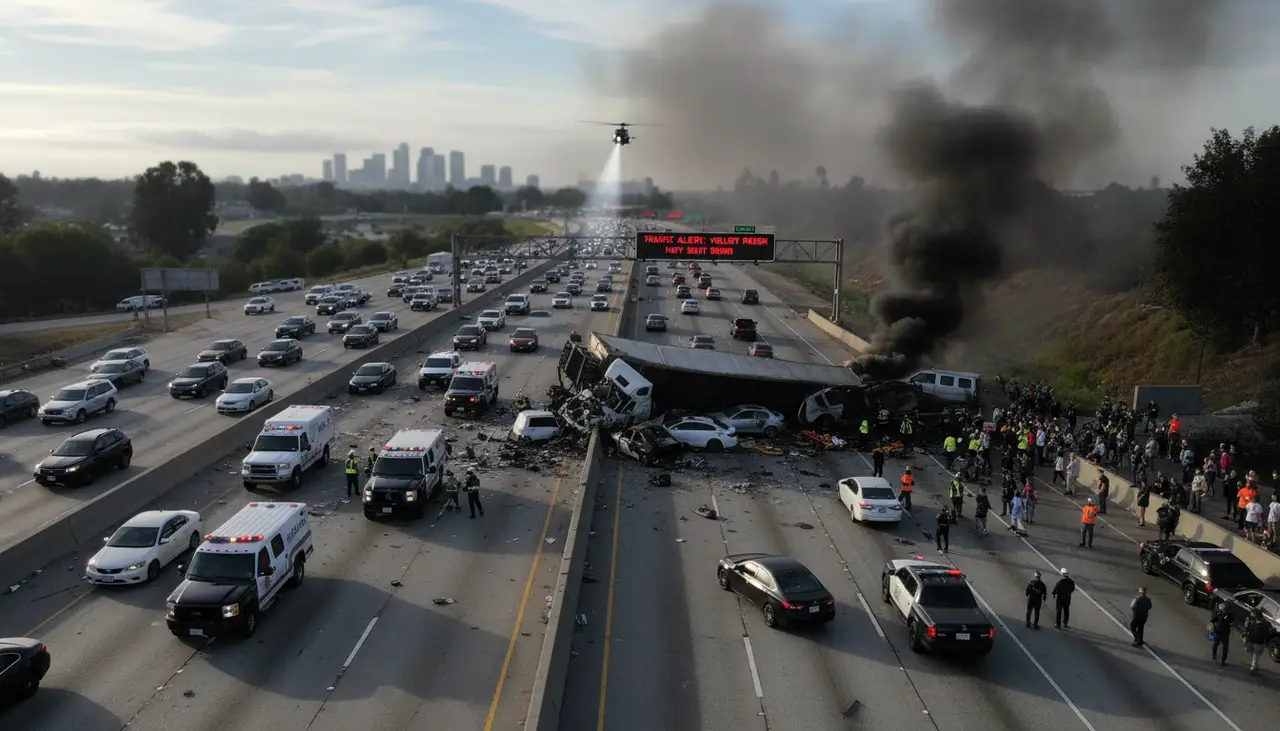 TRAFFIC ALERT: Violent crash shuts down traffic on Orange County highway, troopers say