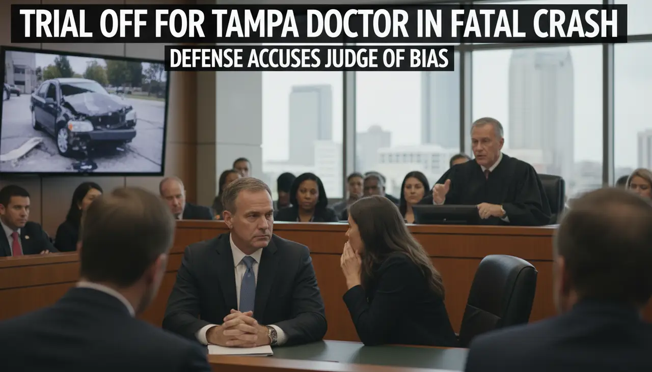 Trial off for Tampa doctor in fatal crash as defense accuses judge of bias