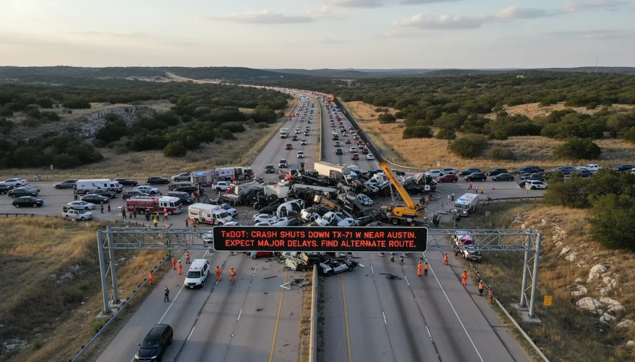 TxDOT: Crash completely shuts down TX Hill Country highway near Austin